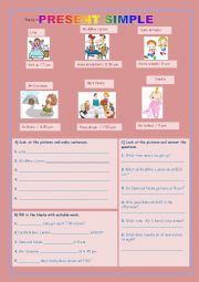 English Worksheet: Present Simple