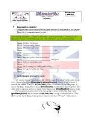 English Worksheet: mid term test 1