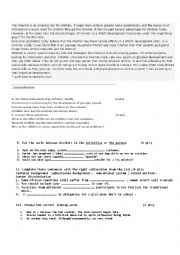 English Worksheet: bac quiz 1 gateway