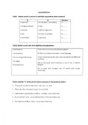 English Worksheet: consolidation for 4th form pupils