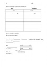 English Worksheet: metals and non-metals