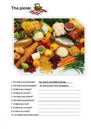 English Worksheet: Countable vs. uncountable food nouns