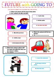English Worksheet: FUTURE with GOING TO - PART 2