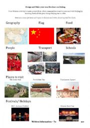 English Worksheet: Create your own Beijing Brochure 