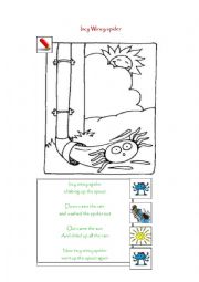 English Worksheet: Incy Wincy Spider