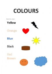 English Worksheet: Colours