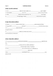 English Worksheet: Conditional Sentences