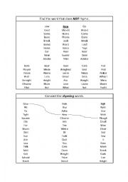 English Worksheet: Rhyming and Vowel Sounds