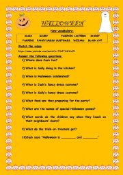 English Worksheet: HALLOWEEN