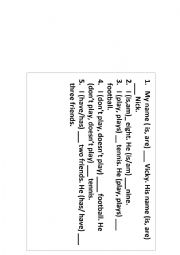 English Worksheet: choose the correct verb in present simple