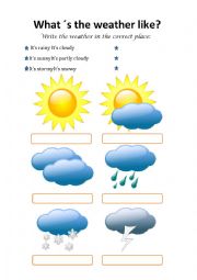 English Worksheet: The weather