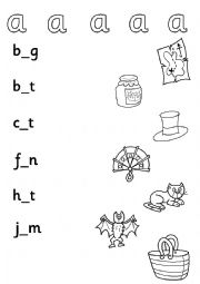 English Worksheet: phonics cvc medial vowel  