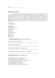 English Worksheet: Reading comprehension with Will