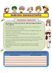 English Worksheet: making suggestions