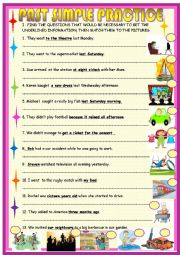 English Worksheet: Past simple pratice