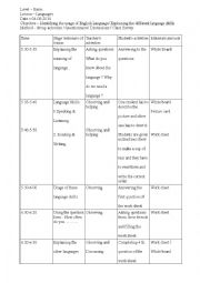 English Worksheet: Languages lesson plan 