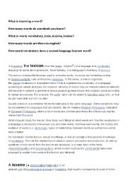 English Worksheet: vocabulary 