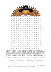 Thanksgiving Word Search