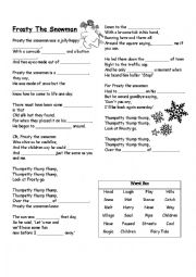 Frosty_The_Snowman_Fill_in_the_blank_worksheet