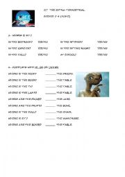 English Worksheet: E.T.