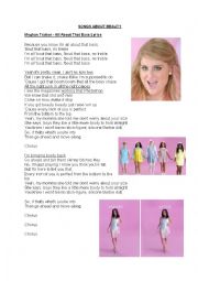 English Worksheet: Songs about Beauty Meghan Trainor and Beyonce