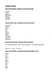 English Worksheet: Periods of Time quiz