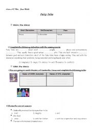 English Worksheet: lesson A2,fairy tales 2nd year