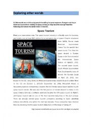English Worksheet: Space tourism
