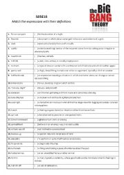 English Worksheet: The Big Bang Theory