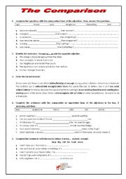 English Worksheet: The Comparison