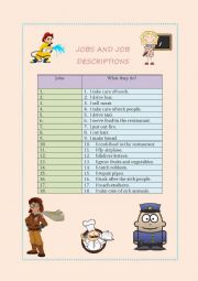 English Worksheet: Job and Job Description