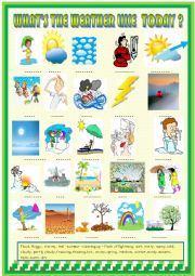 English Worksheet: Weather and seasons :matching ex