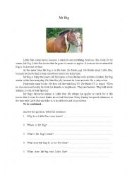 English Worksheet: Mr Big and Little Star