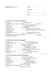 English Worksheet: Grammar test