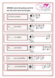 English Worksheet: demonstratives ( this that these those)