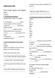 English Worksheet: past simple