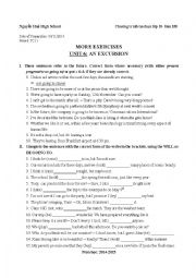 English Worksheet: PRESENT PROGRESSIVE OR GOING TO