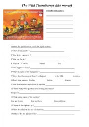 English Worksheet: The Wild Thornberrys (the movie)