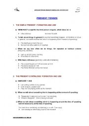 English exercises with tenses