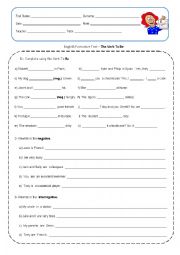 English Worksheet: Verb To Be test