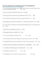 English Worksheet: Video True/False Viewing Guide 