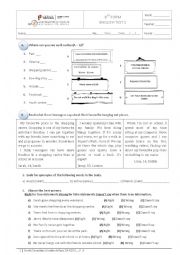 English Worksheet: Teens Hang Out Places - test 1-A