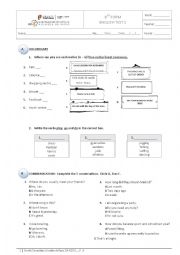 English Worksheet: Teens Hang Out Places - test 2-A