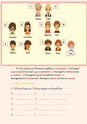 English Worksheet: MY FAMILY