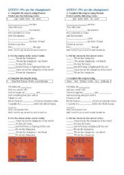 English Worksheet: Song 