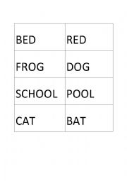 English Worksheet: Rhyming flashcards