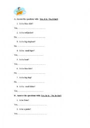 English Worksheet: be