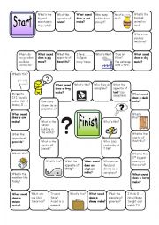 English Worksheet: board game mix