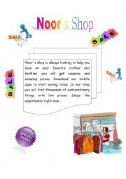English Worksheet: shops