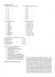 English Worksheet: grammar test for elementary students